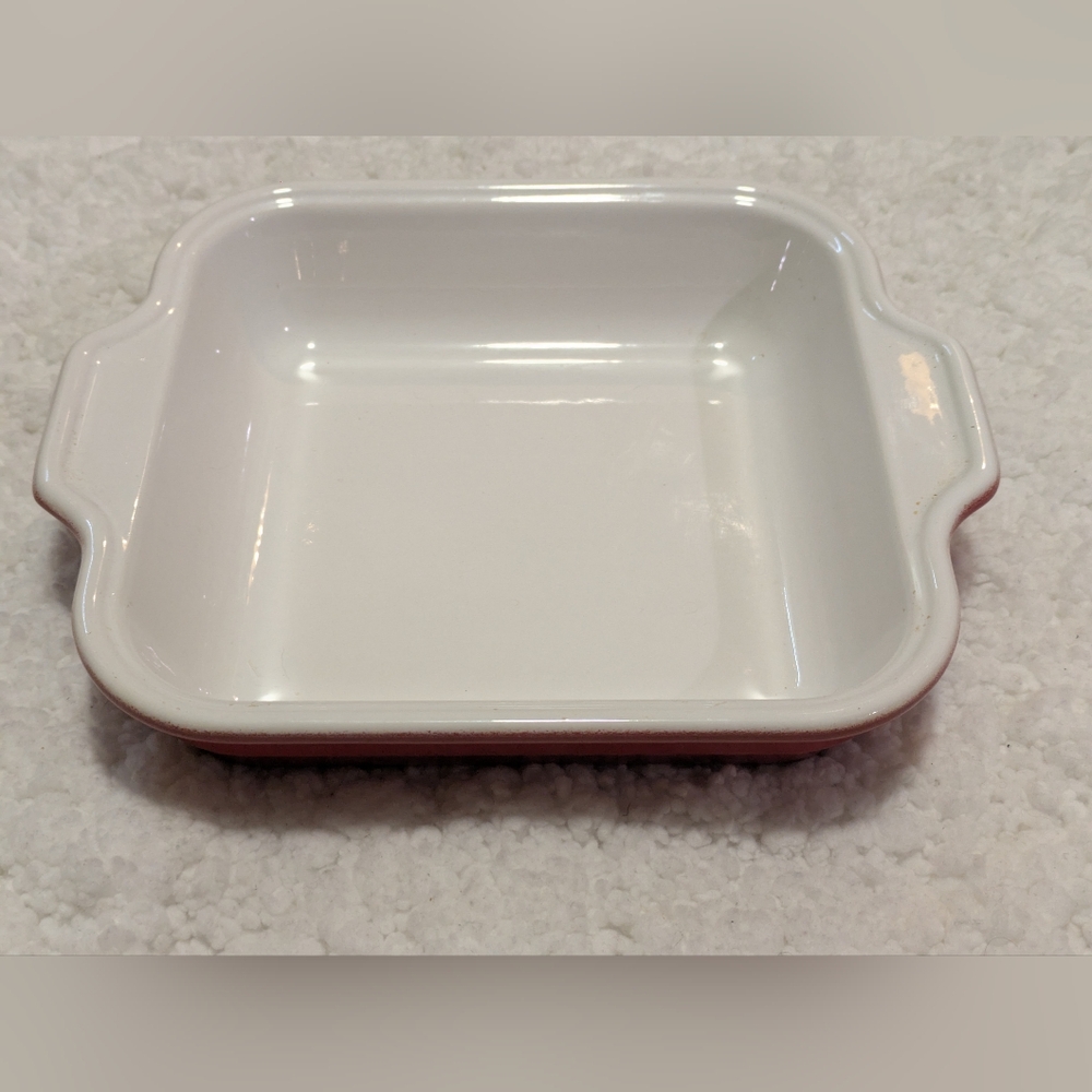 Emile Henry Red Ceramic Baking Casserole Dish 10.6x9 In 20.15
